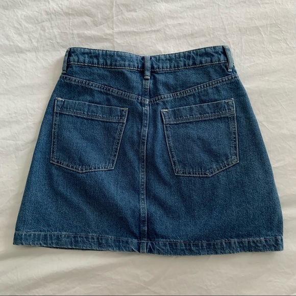Denim mini skirt with oversized pockets - H&M &Denim US6 - Picture 2 of 7